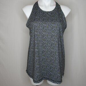 Tonik Black and White Print Cycling Cross Back Sleeveless Bike Jersey Women's XL